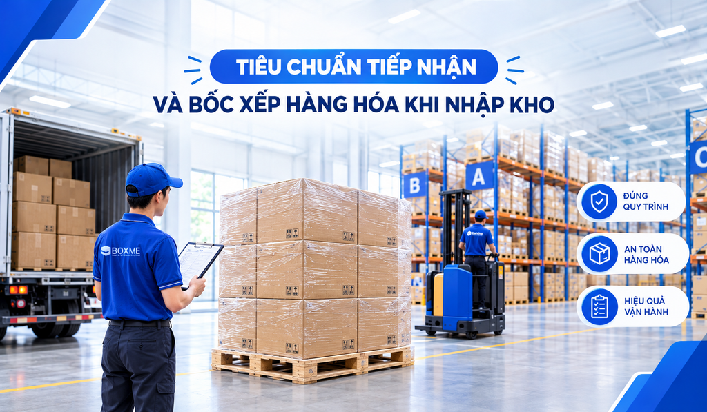 TIÊU CHUẨN TIẾP NHẬN VÀ BỐC XẾP HÀNG HÓA KHI NHẬP KHO
